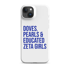Doves, Pearls & Educated Zeta Girls Snap Case for iPhone®