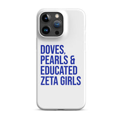 Doves, Pearls & Educated Zeta Girls Snap Case for iPhone®