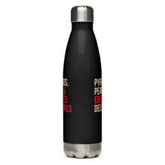 Pyramids Pearls & Educated Delta Girls Stainless Steel Water Bottle -  Crimson & Cream