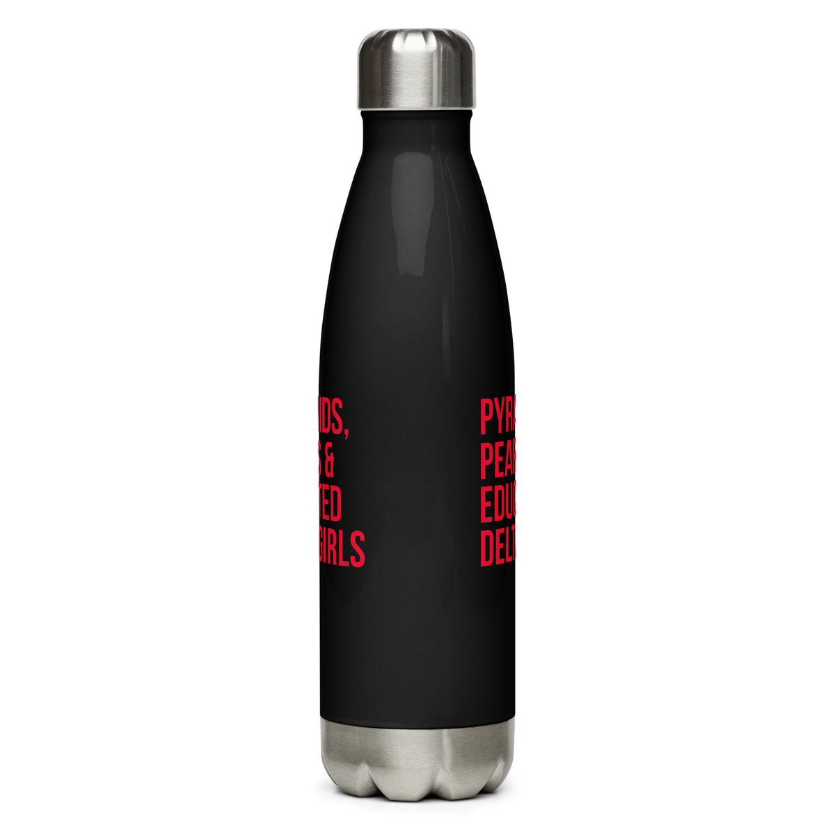 Pyramids Pearls & Educated Delta Girls Stainless Steel Water Bottle - Red
