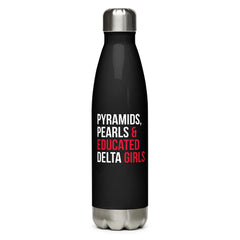 Pyramids Pearls & Educated Delta Girls Stainless Steel Water Bottle
