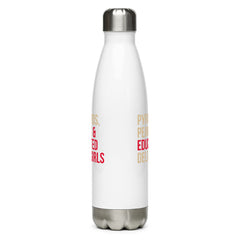 Pyramids Pearls & Educated Delta Girls Stainless Steel Water Bottle -  Crimson & Cream