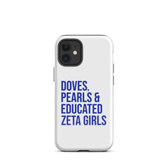 Doves, Pearls & Educated Zeta Girls Tough Case for iPhone®