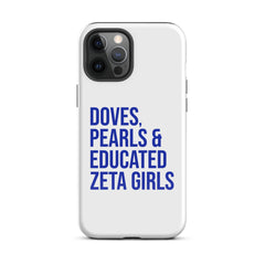 Doves, Pearls & Educated Zeta Girls Tough Case for iPhone®