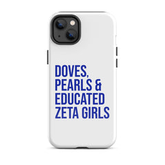 Doves, Pearls & Educated Zeta Girls Tough Case for iPhone®