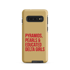 Pyramids Pearls & Educated Delta Girls Tough Case for Samsung® - Cream & Crimson