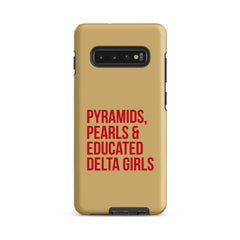 Pyramids Pearls & Educated Delta Girls Tough Case for Samsung® - Cream & Crimson