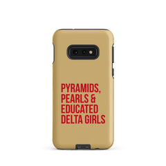 Pyramids Pearls & Educated Delta Girls Tough Case for Samsung® - Cream & Crimson