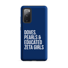 Doves Pearls & Educated Zeta Girls Tough Case for Samsung® - Blue