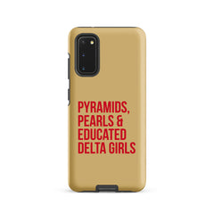 Pyramids Pearls & Educated Delta Girls Tough Case for Samsung® - Cream & Crimson