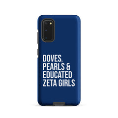 Doves Pearls & Educated Zeta Girls Tough Case for Samsung® - Blue