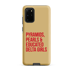 Pyramids Pearls & Educated Delta Girls Tough Case for Samsung® - Cream & Crimson