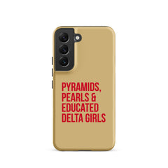 Pyramids Pearls & Educated Delta Girls Tough Case for Samsung® - Cream & Crimson
