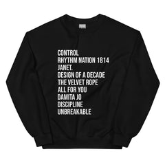 Janet Jackson Albums Appreciation Sweatshirt