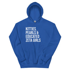Kitties Pearls & Educated Zeta Girls Hoodie