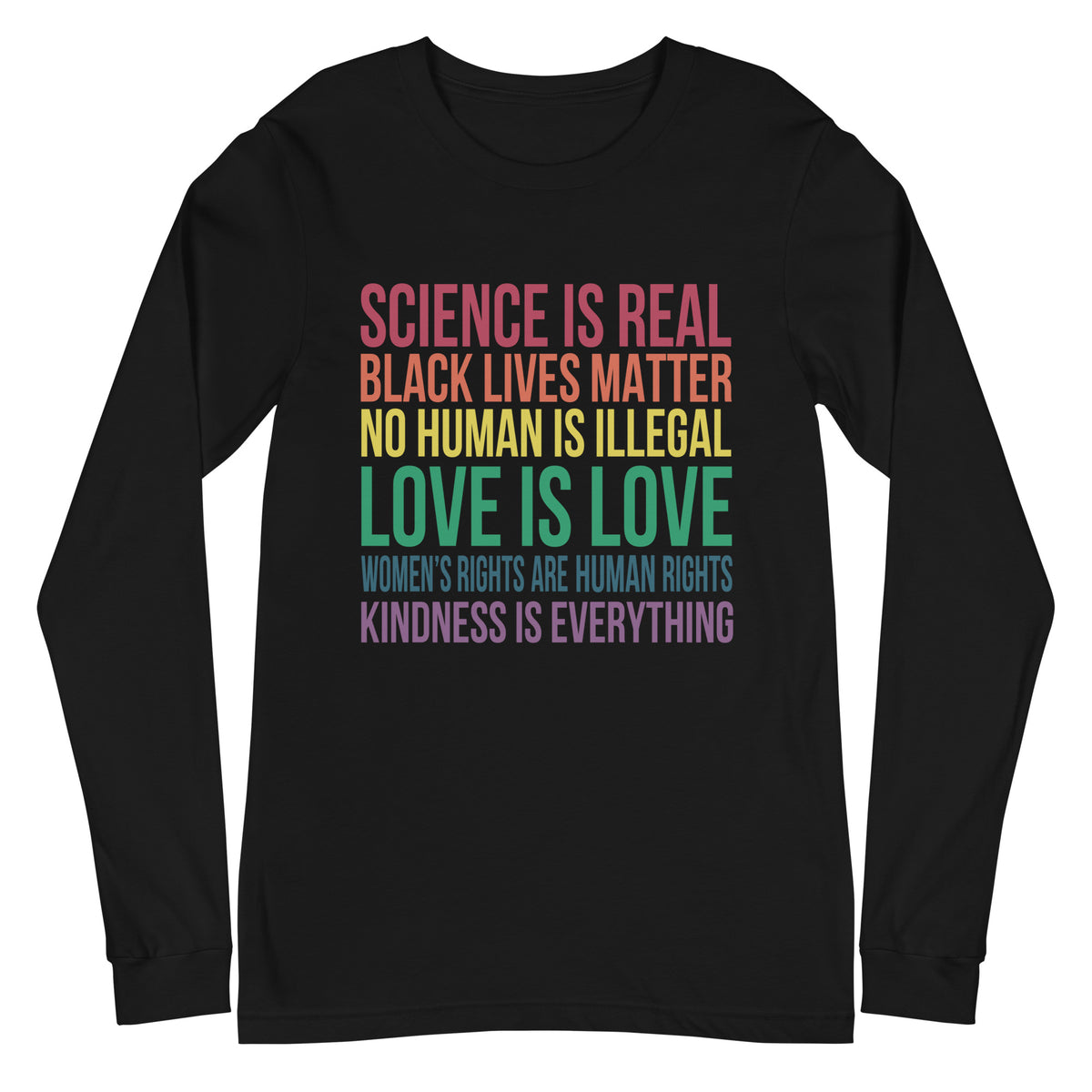 Science is Real Black Lives Matter Unisex Long Sleeve T-Shirt