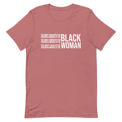 The Most Disrespected Unprotected & Neglected Person In America Is Black Woman T-Shirt - White