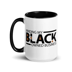 Minding My Black Owned Business Accent Color Mug