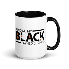 Minding My Black Owned Business Accent Color Mug
