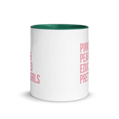 Pinkies Pearls & Educated Pretty Girls Accent Color Mug - Pink