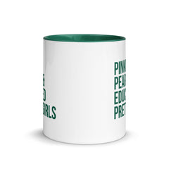 Pinkies Pearls & Educated Pretty Girls Accent Color Mug - Green