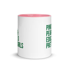 Pinkies Pearls & Educated Pretty Girls Accent Color Mug - Pink