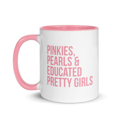 Pinkies Pearls & Educated Pretty Girls Accent Color Mug - Green