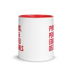 Pyramids Pearls & Educated Delta Girls Accent Color Mug - Crimson