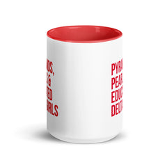 Pyramids Pearls & Educated Delta Girls Accent Color Mug - Crimson